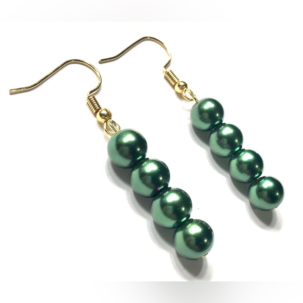 Handmade Olive Green Earrings Women Gift